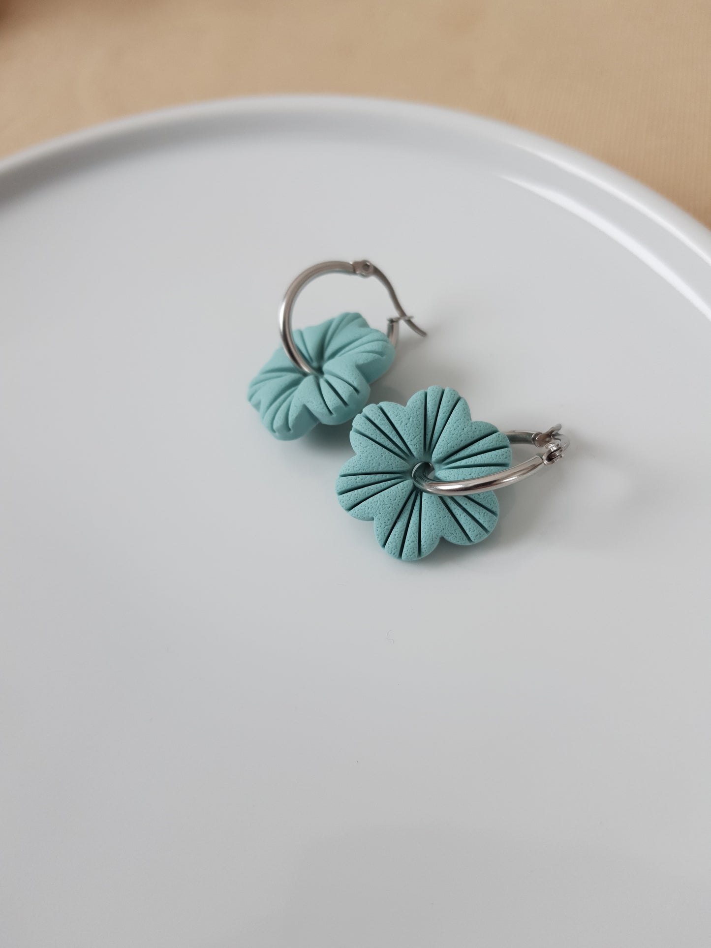 Hibiscus flower charm earrings